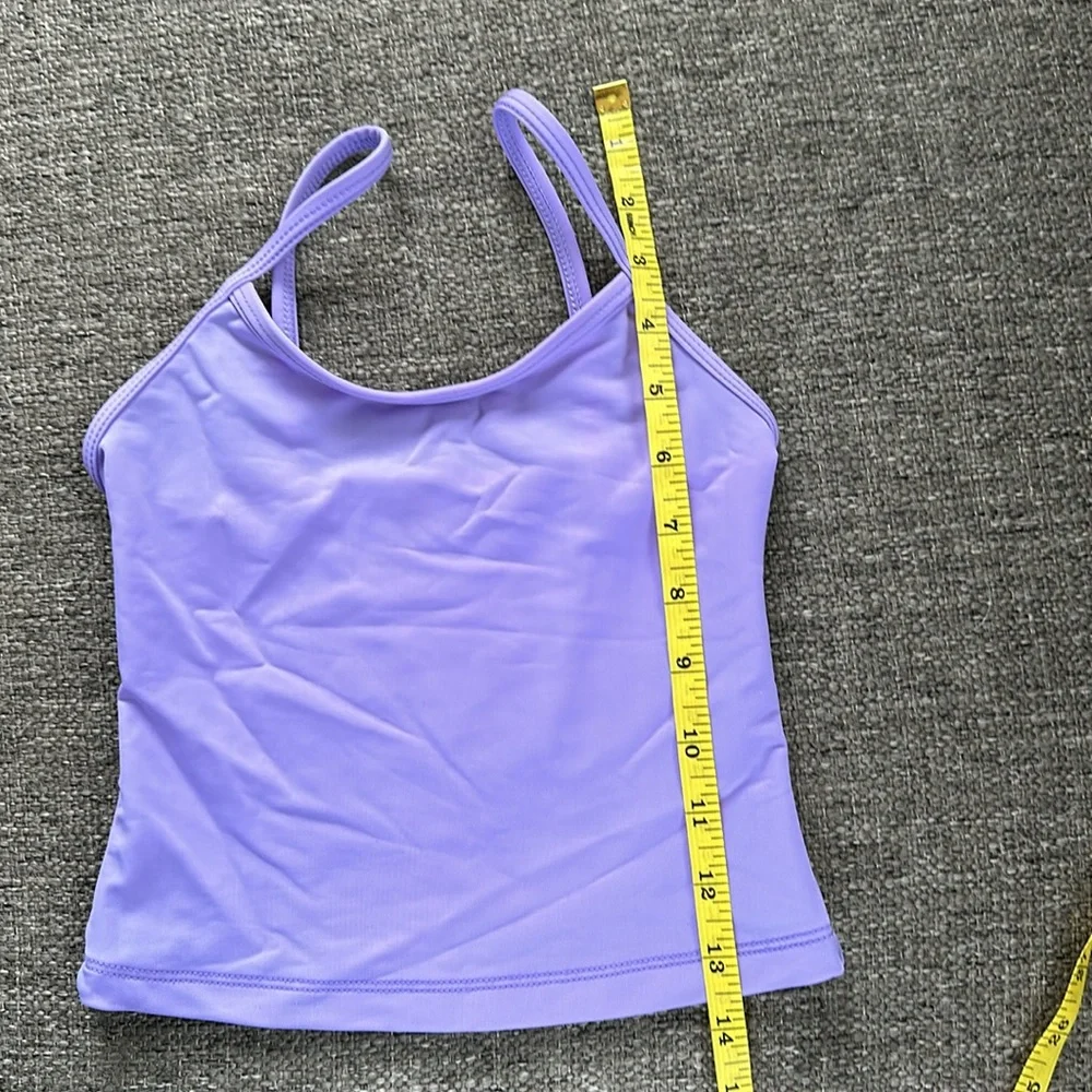 Natalie Dance Wear Girls Lavender Purple Camisole Dance Top Size 6-7